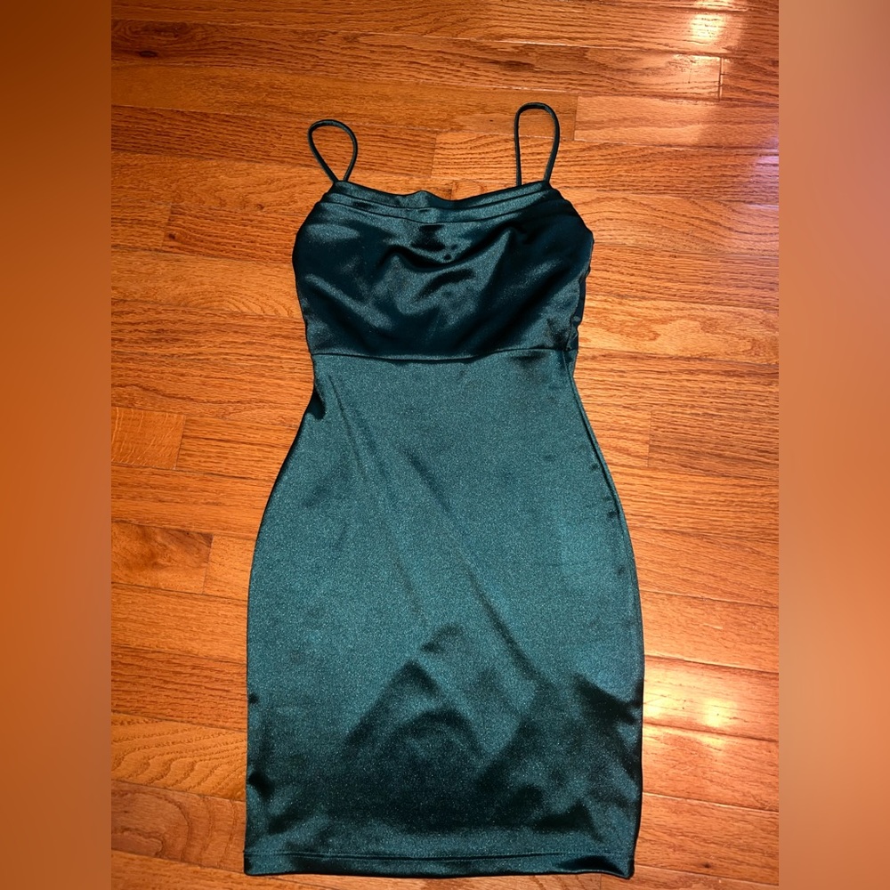 Dark green mini dress!